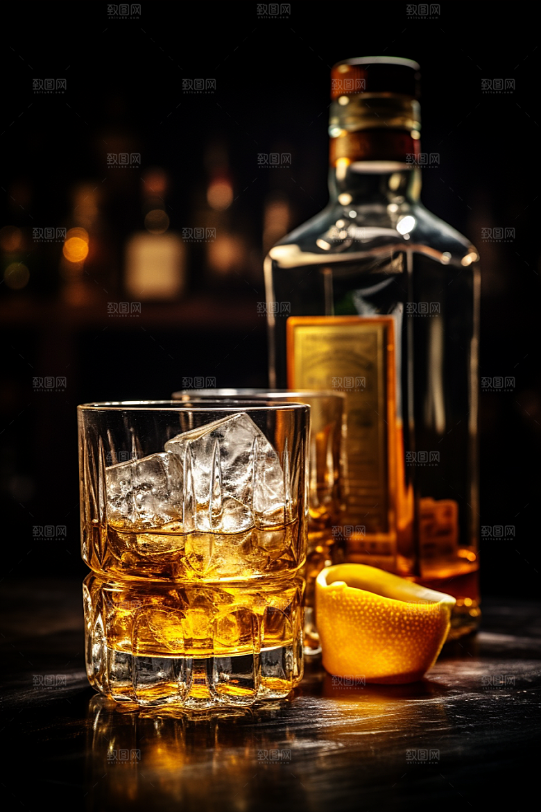 洋酒威士忌酒精精致素材