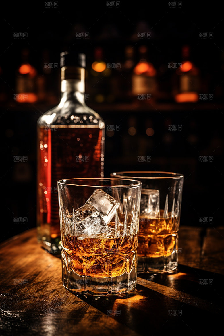 洋酒威士忌酒精品酒素材