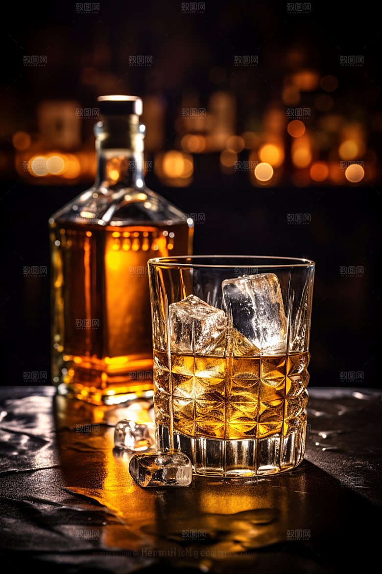 洋酒威士忌酒精美酒素材