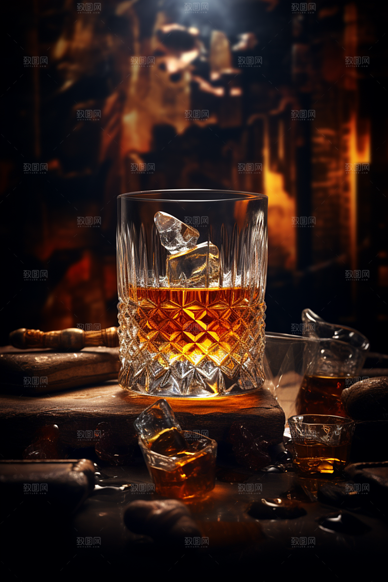 洋酒威士忌美酒精致素材
