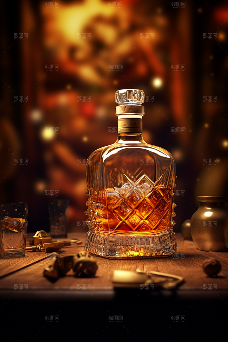 洋酒威士忌高清品酒素材