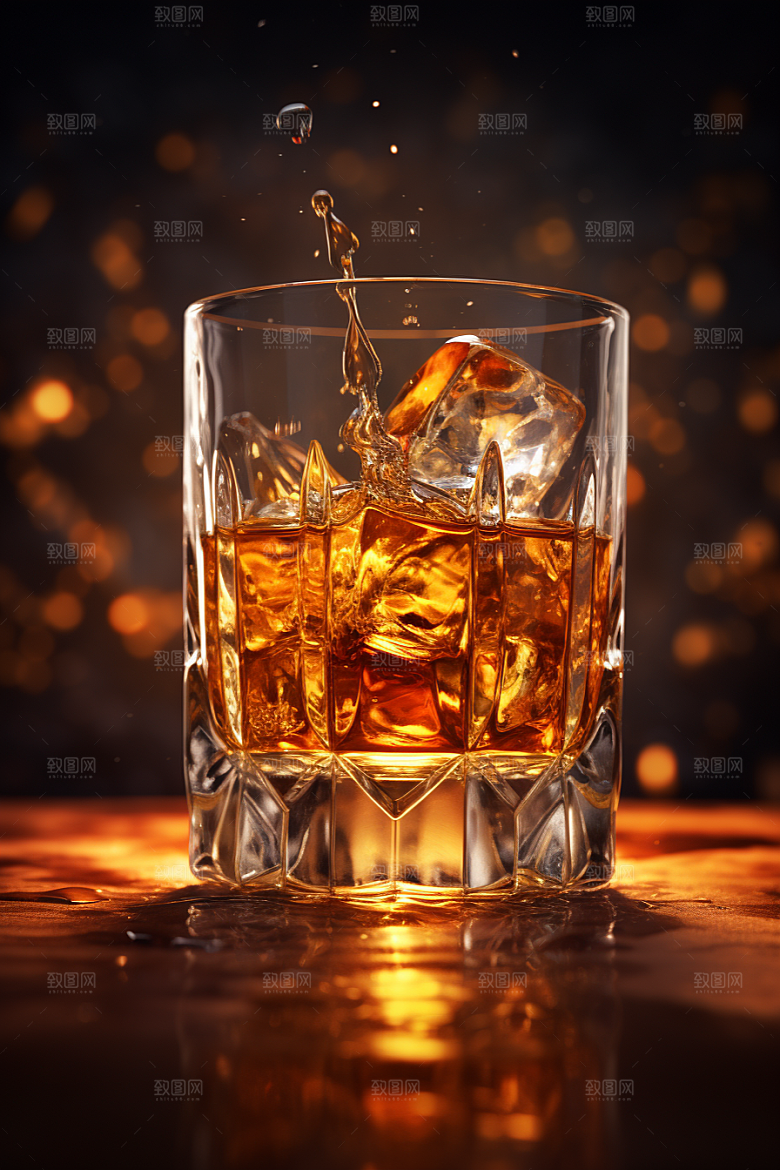 洋酒威士忌酒精美酒素材