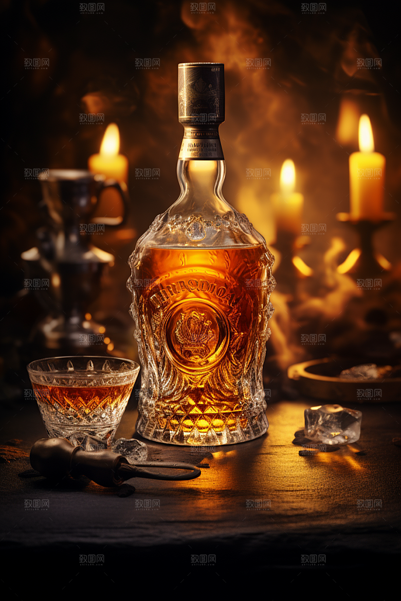 洋酒威士忌酒精品酒素材