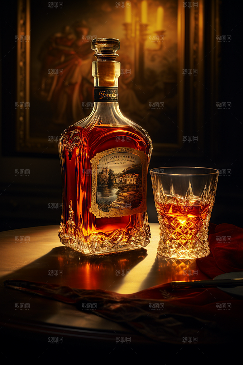 洋酒威士忌酒类品酒素材