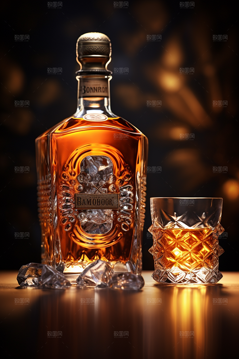 洋酒威士忌品酒高清素材