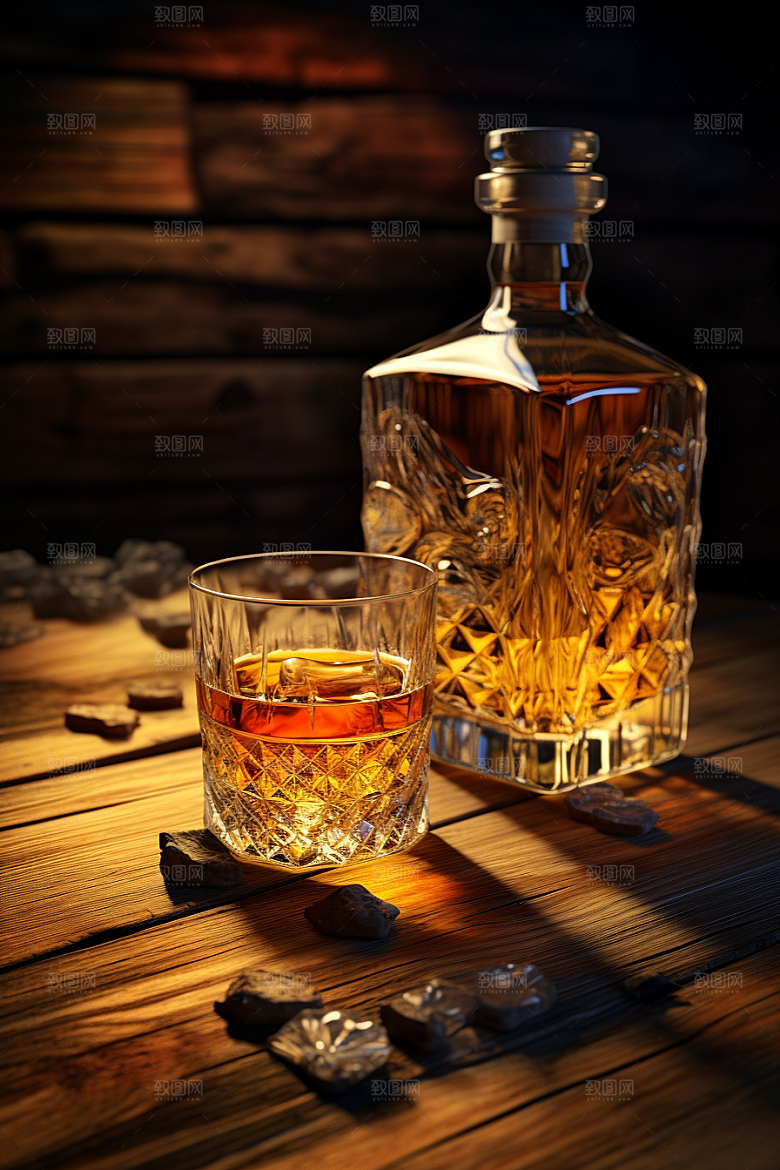 洋酒威士忌酒精精致素材