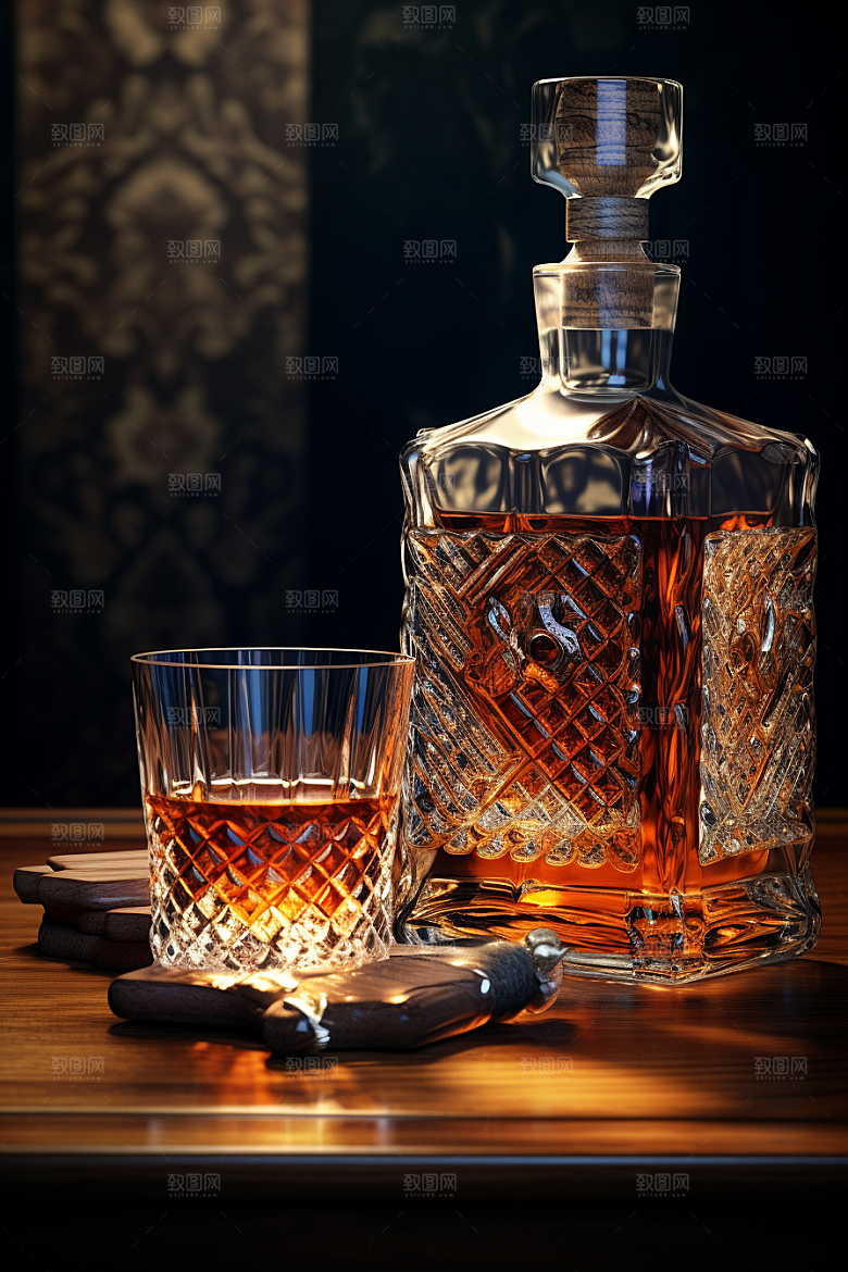洋酒威士忌美酒品酒素材