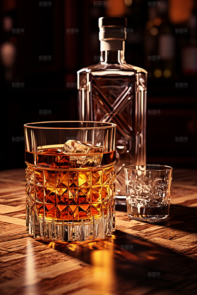 洋酒威士忌酒类美酒素材