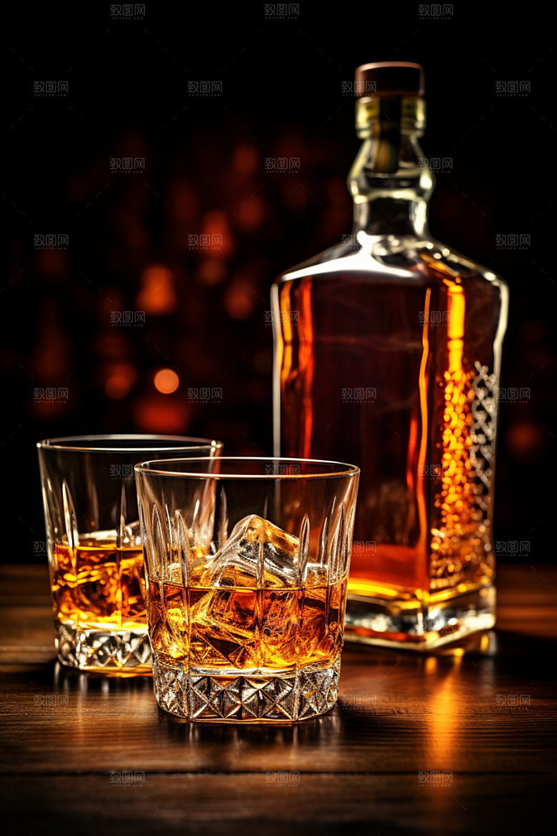 洋酒威士忌品酒酒类素材