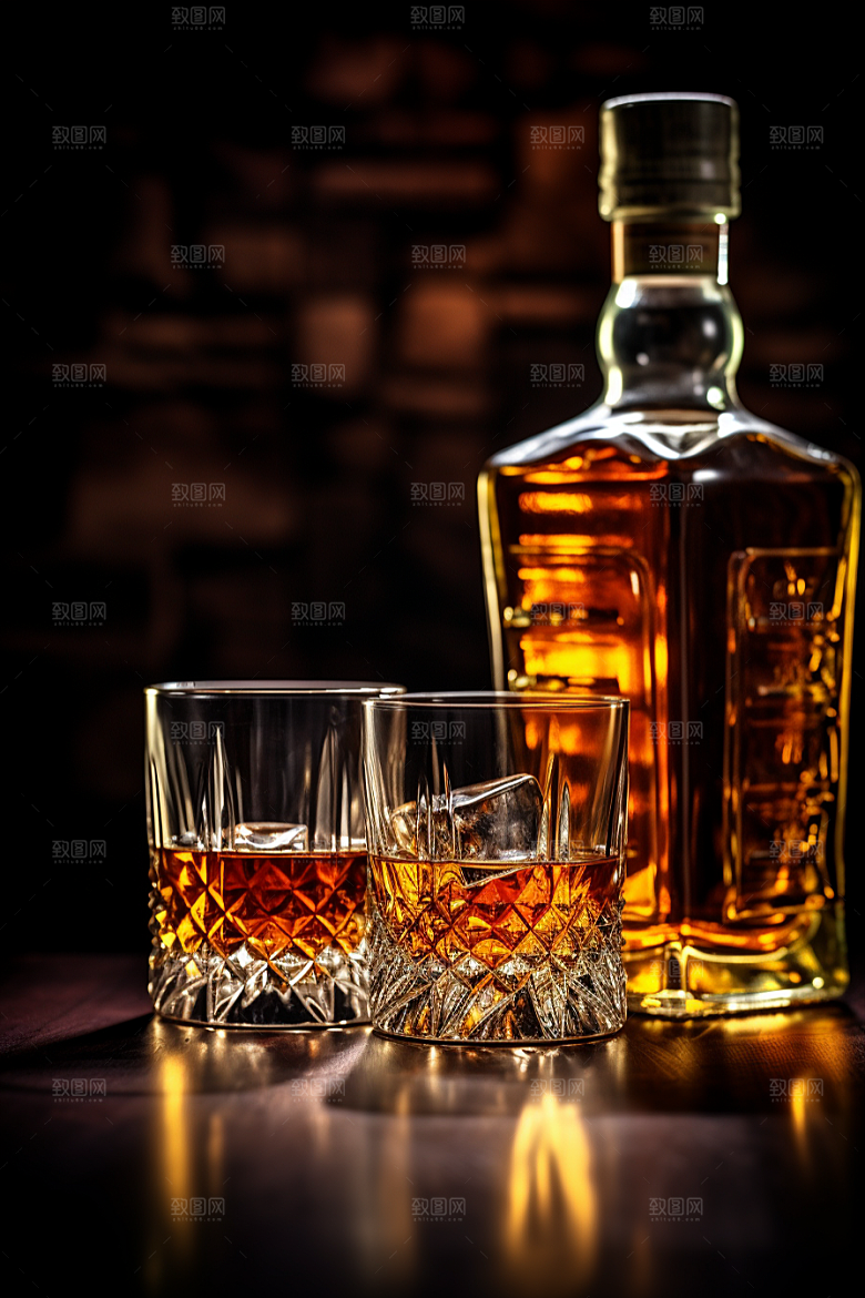 洋酒威士忌精致品酒素材