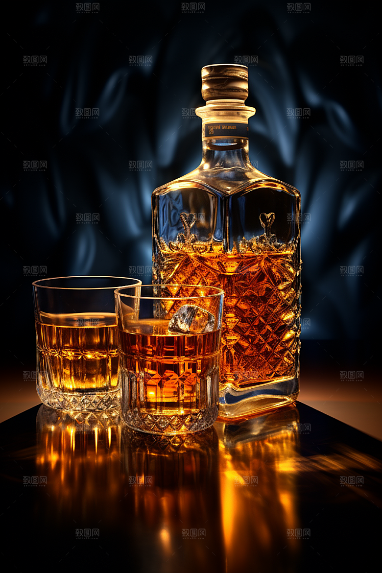 洋酒威士忌酒精品酒素材