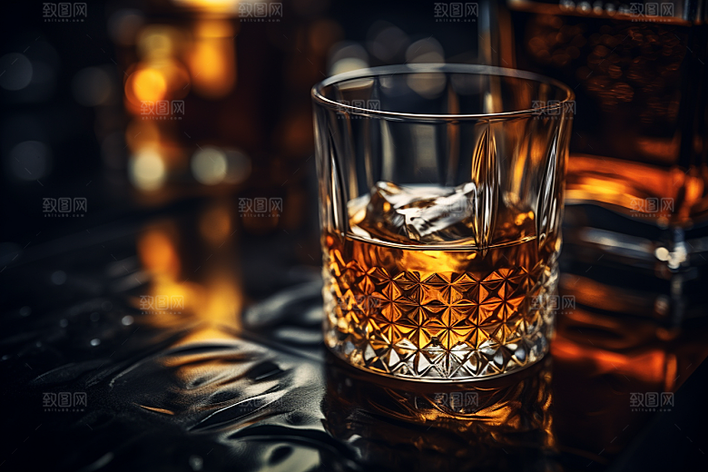 洋酒威士忌品酒高清素材