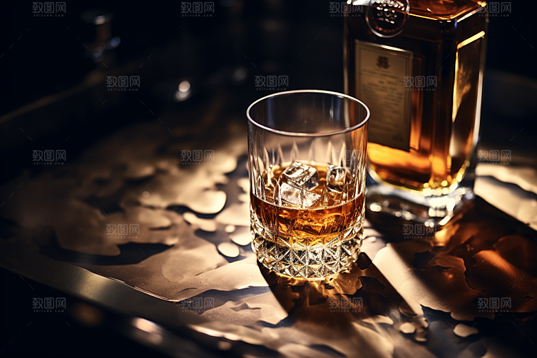 洋酒威士忌酒类精致素材