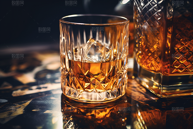 洋酒威士忌品酒酒类素材