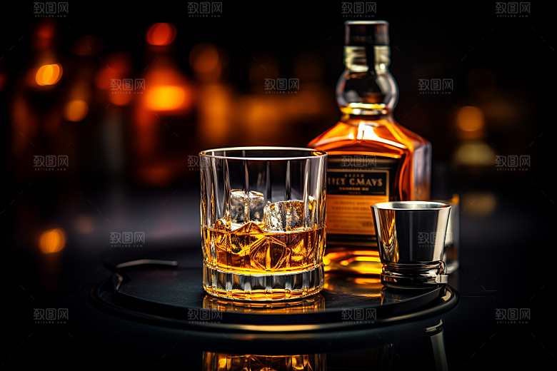洋酒威士忌美酒饮品素材
