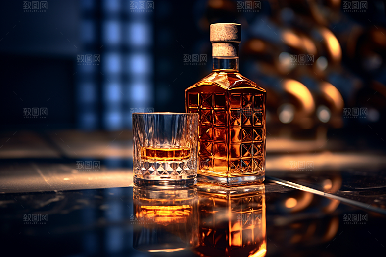 洋酒威士忌美酒精致素材