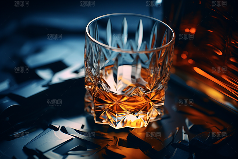 洋酒威士忌品酒精致素材