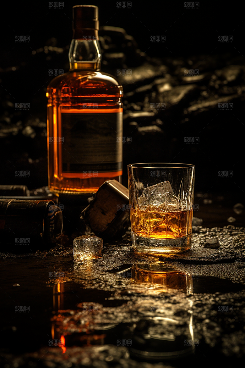 洋酒威士忌品酒酒类素材