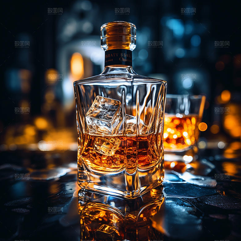 洋酒威士忌酒精高清素材