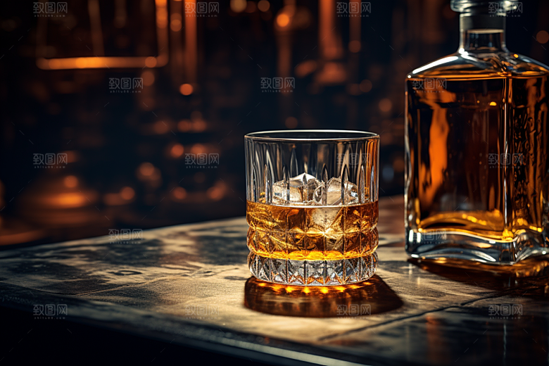 洋酒威士忌酒精高清素材