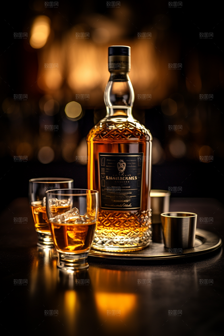 洋酒威士忌酒精品酒素材