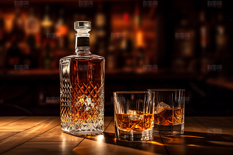 洋酒威士忌酒类品酒素材