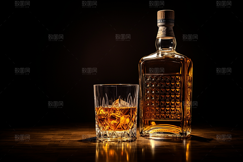 洋酒威士忌酒类饮品素材