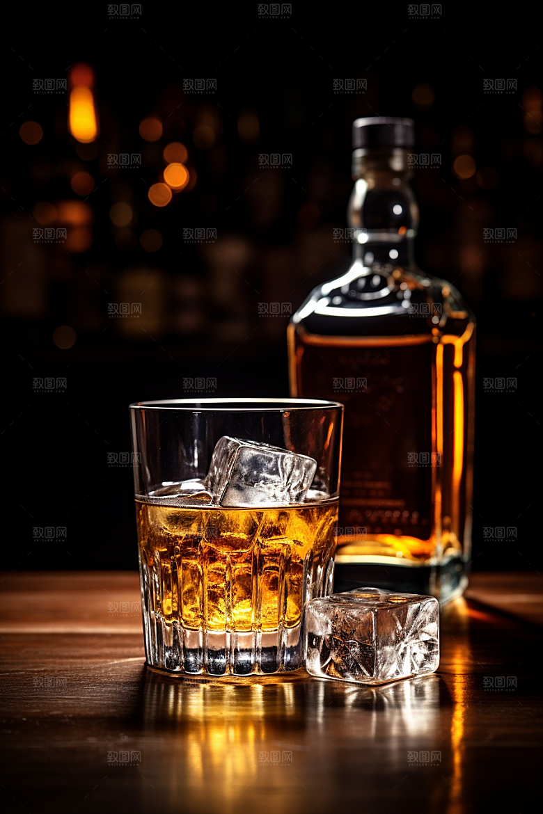 洋酒威士忌美酒高清素材