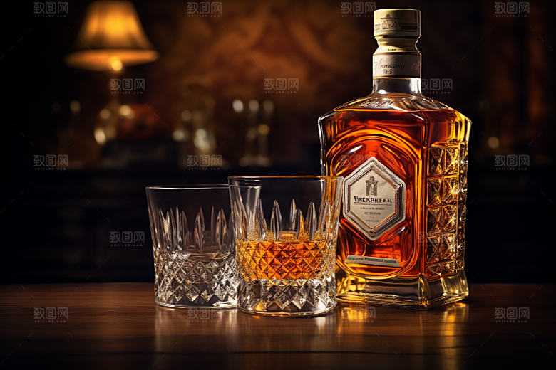 洋酒威士忌酒精美酒素材