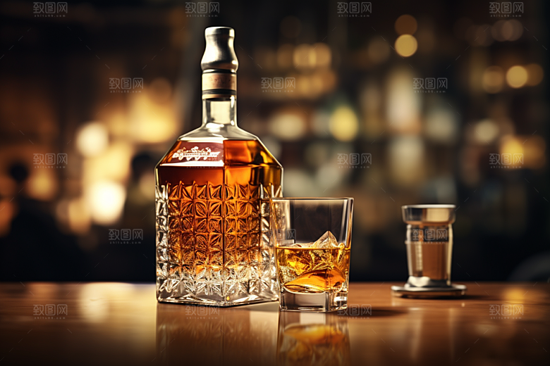 洋酒威士忌品酒高清素材