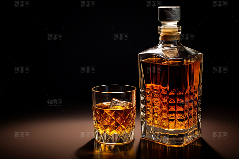 洋酒威士忌品酒高清素材