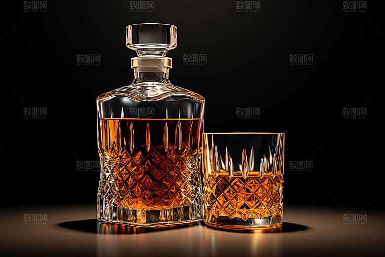洋酒威士忌酒类精致素材