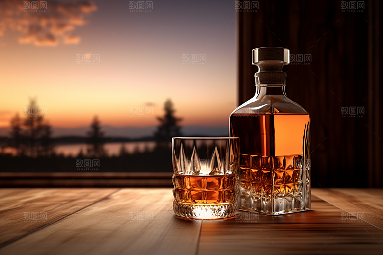 洋酒威士忌品酒饮品素材