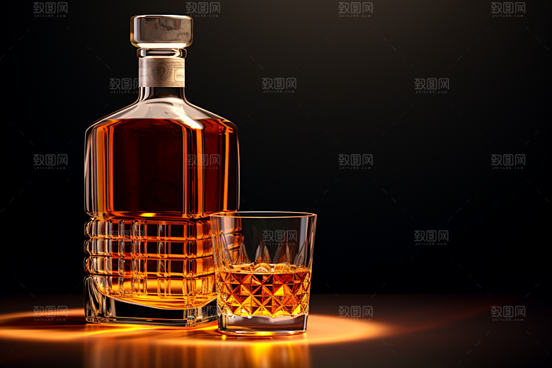 洋酒威士忌酒类品酒素材