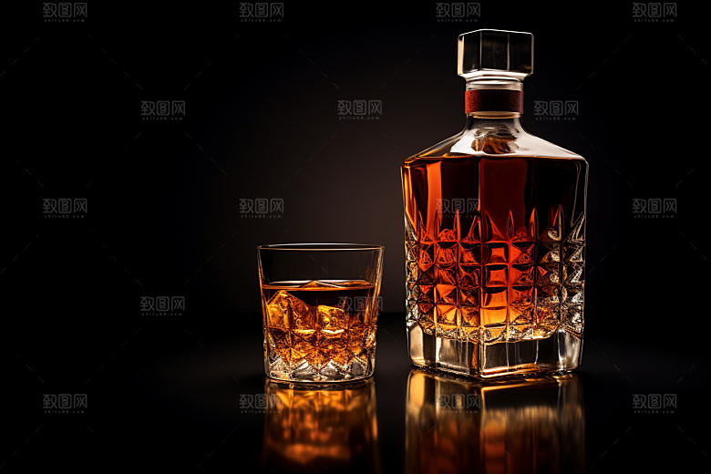 洋酒威士忌酒精精致素材