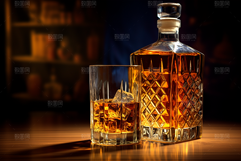 洋酒威士忌精致美酒素材