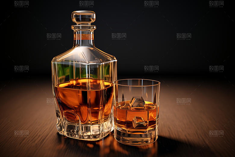 洋酒威士忌酒类精致素材