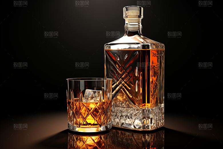 洋酒威士忌酒精精致素材