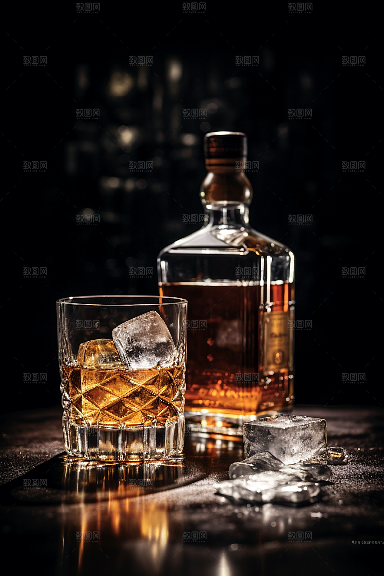 洋酒威士忌酒类品酒素材