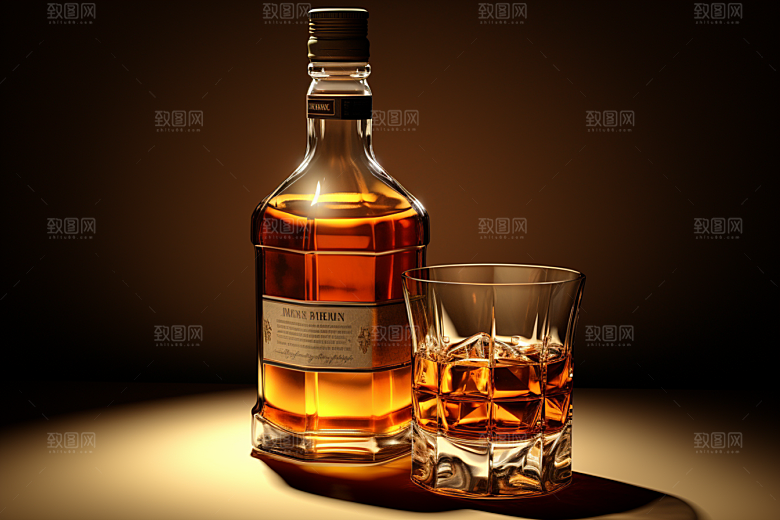 洋酒威士忌高清品酒素材