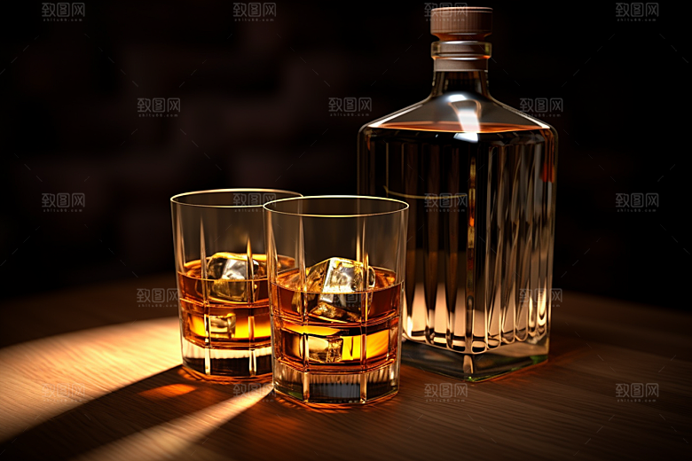 洋酒威士忌美酒饮品素材