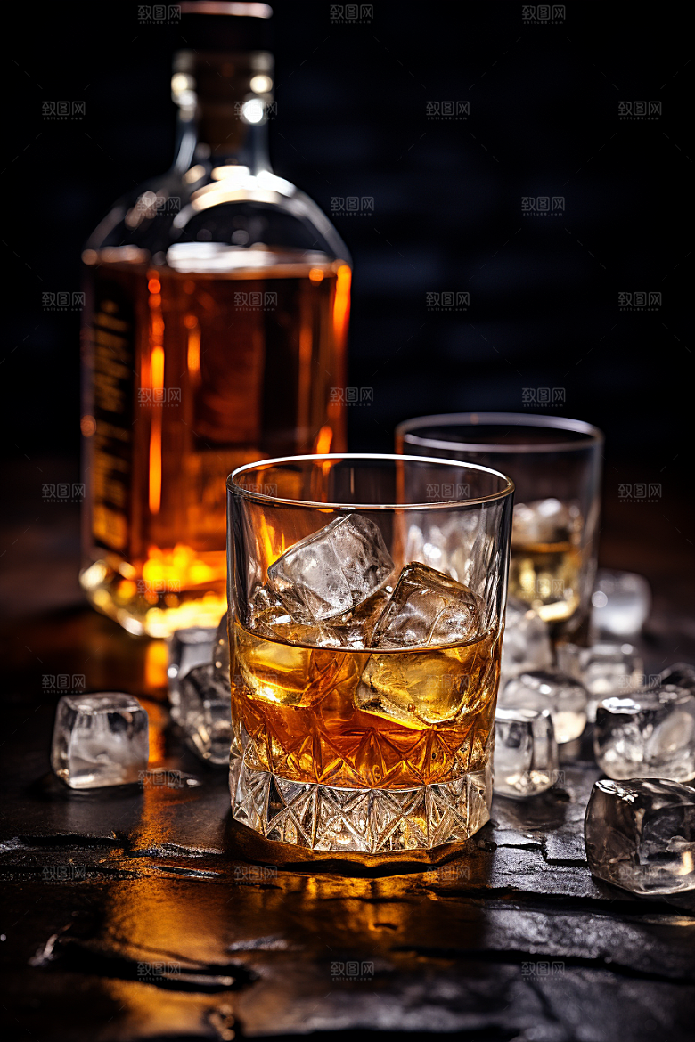 洋酒威士忌酒精酒类素材