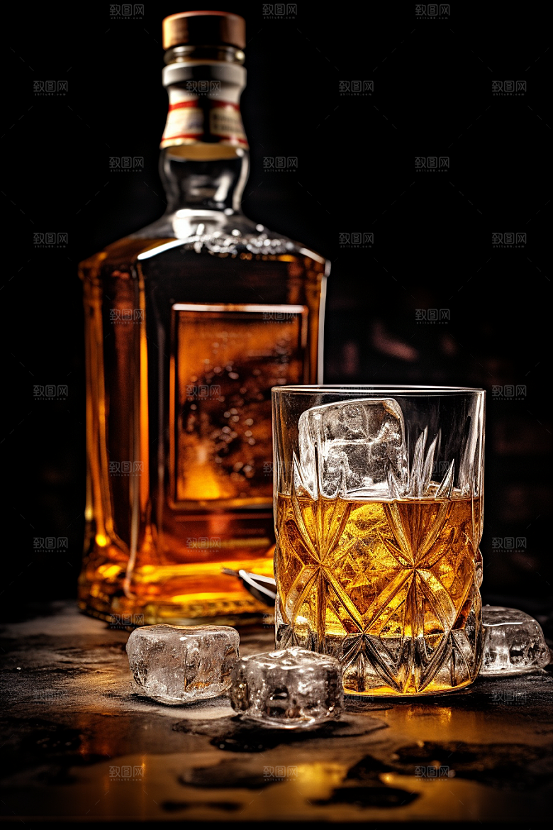 洋酒威士忌酒精酒类素材