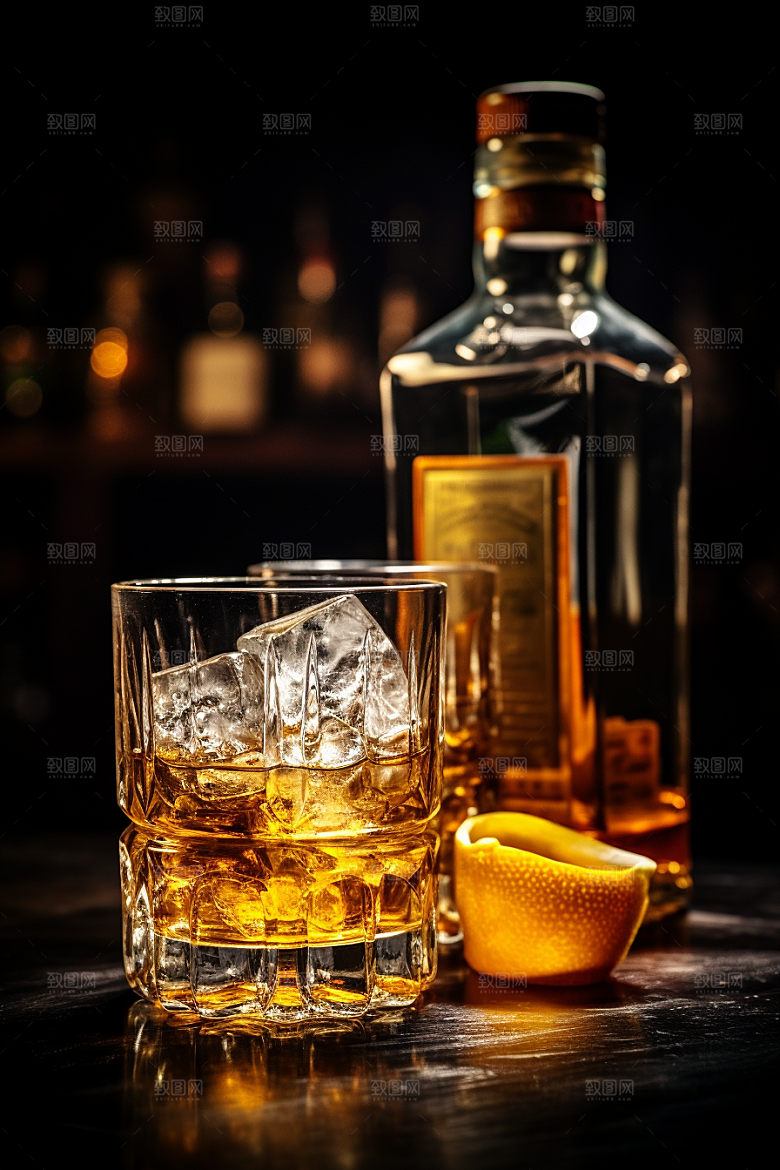 洋酒威士忌品酒酒类素材