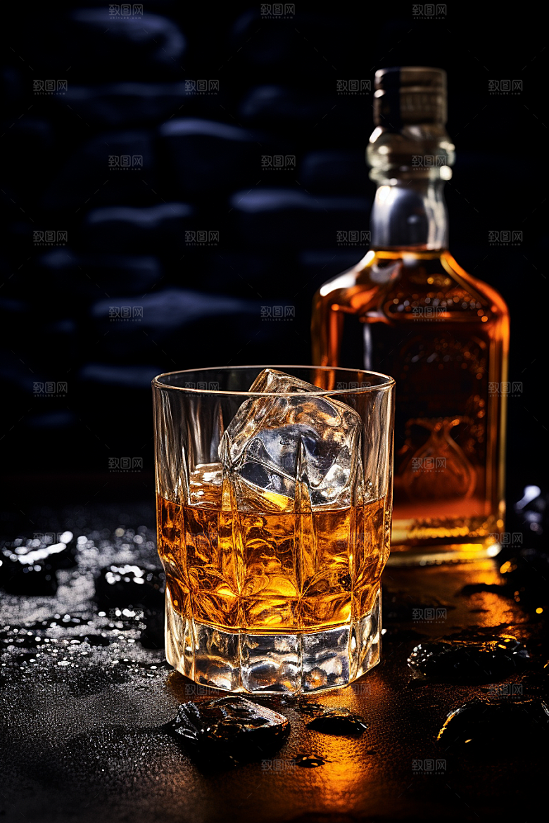 洋酒威士忌酒类品酒素材