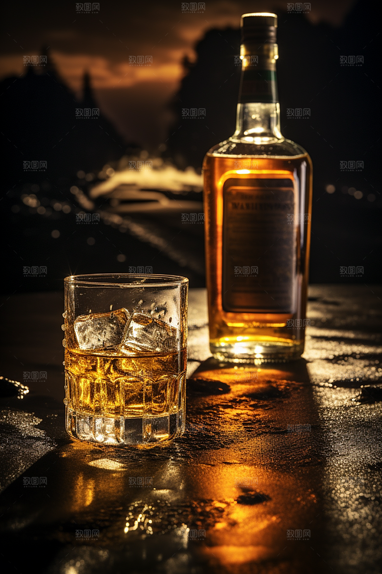 洋酒威士忌酒精精致素材
