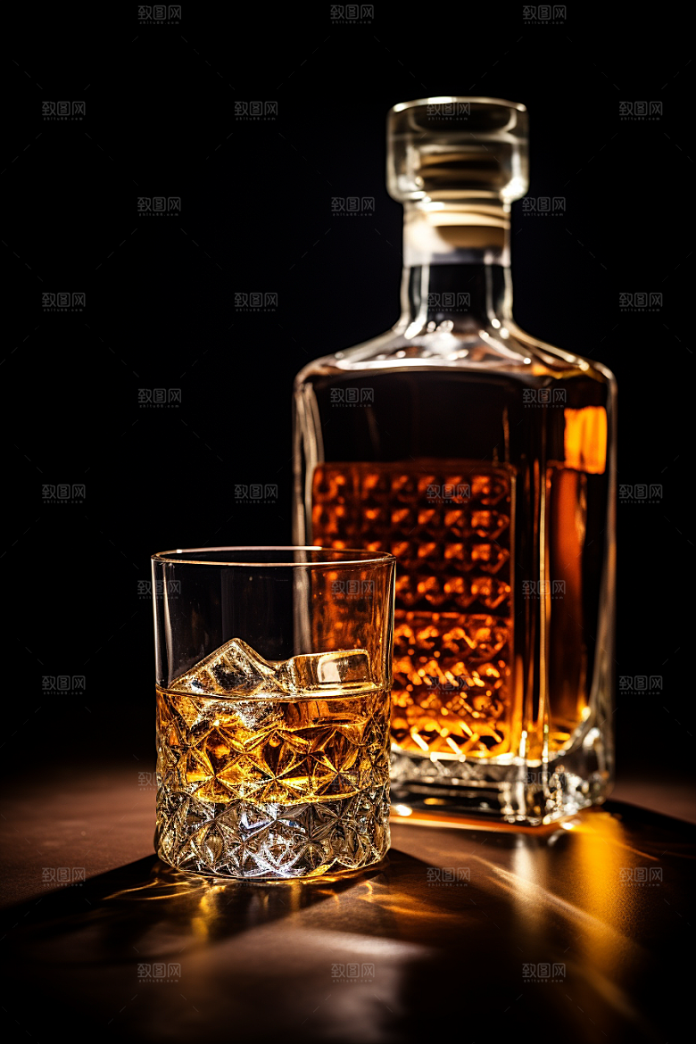 洋酒威士忌酒类美酒素材