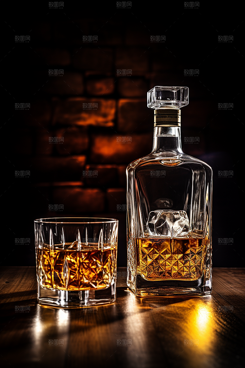 洋酒威士忌酒类高清素材