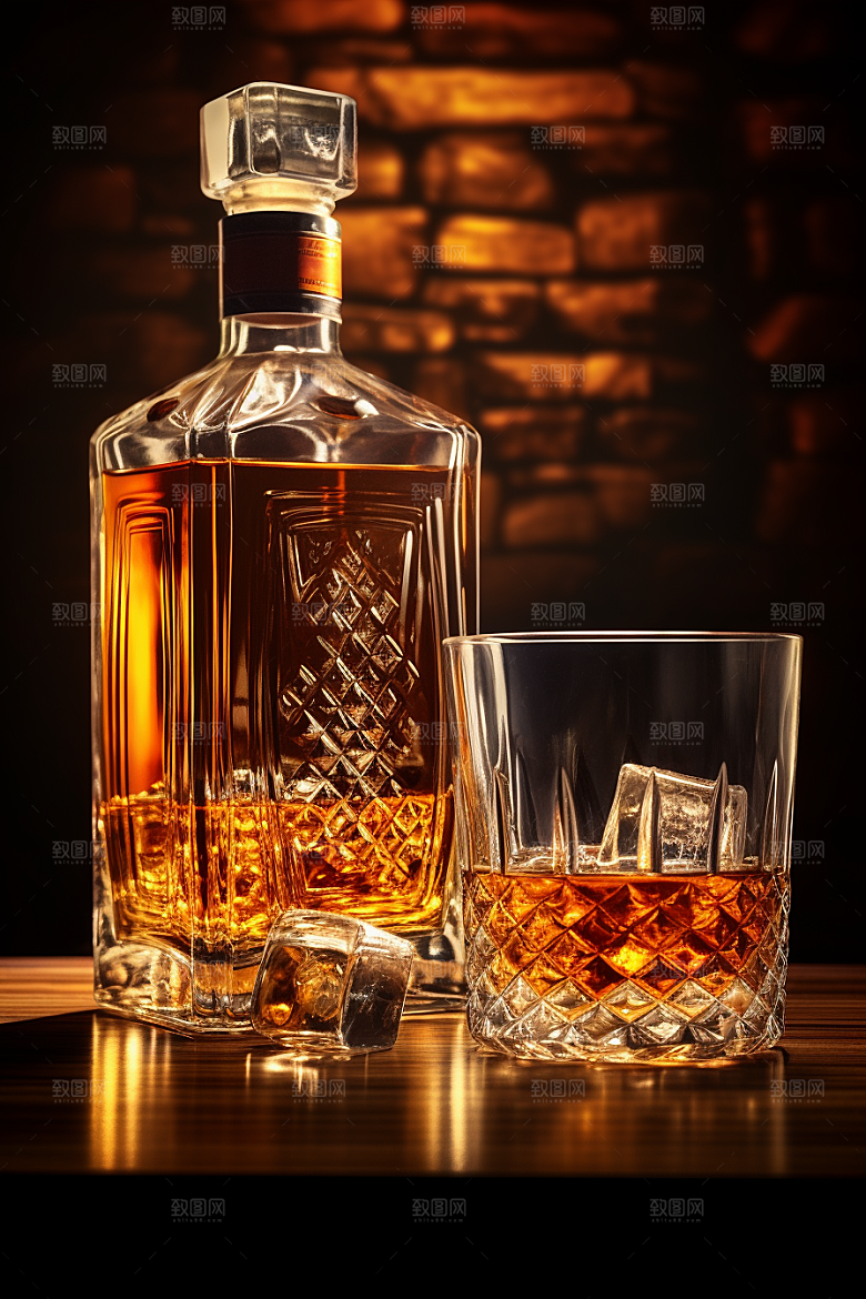 洋酒威士忌品酒酒类素材