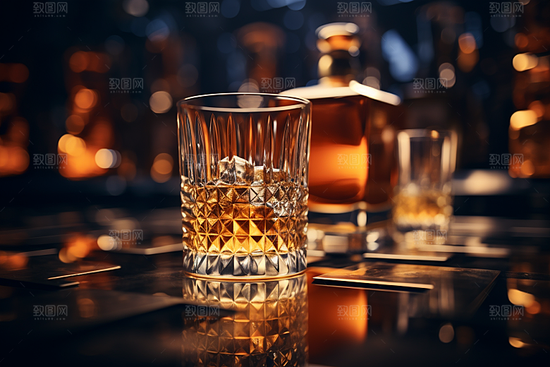 洋酒威士忌品酒高清素材